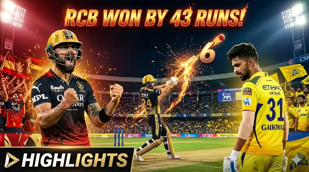 RCB vs CSK Highlights