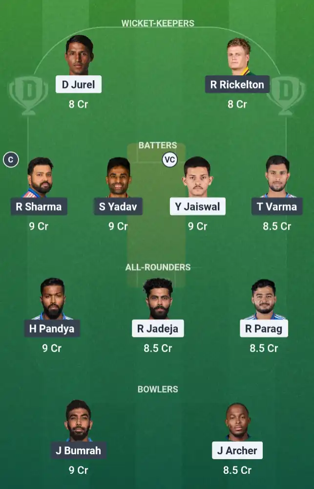 RR vs MI Dream11 Prediction Telugu Safe Team