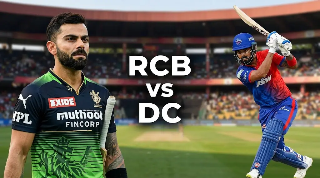 Virat Kohli and KL Rahul match preview for RCB vs DC Dream11 Prediction.